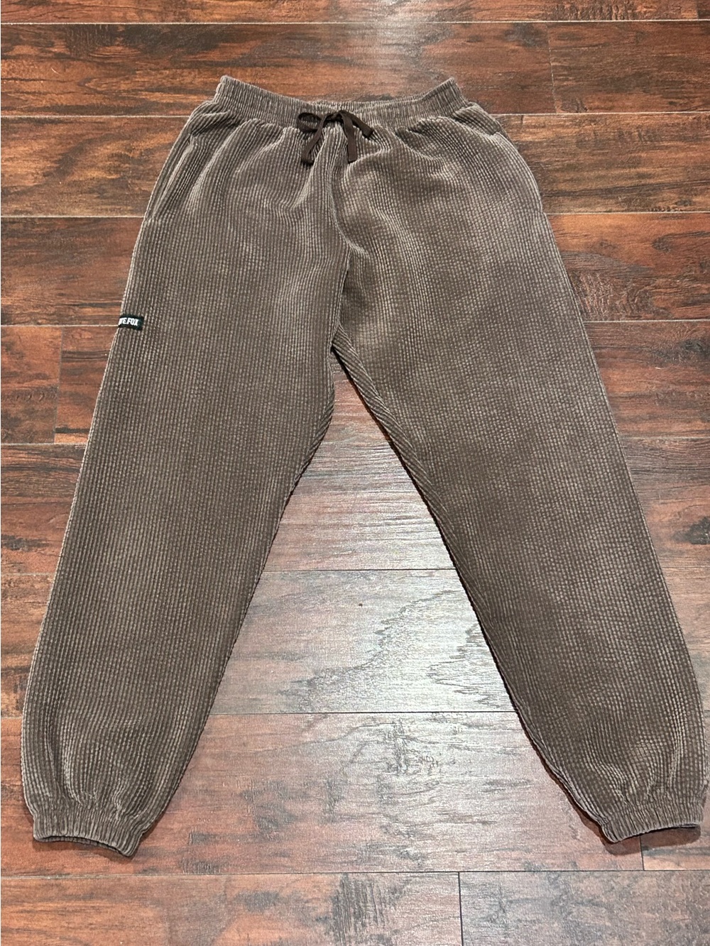 White Fox Boutique Brown Corduroy Jogger Track Pants
